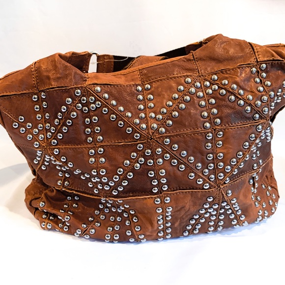 Cee Klein Genuine leather studded hobo NWT - Picture 4 of 9